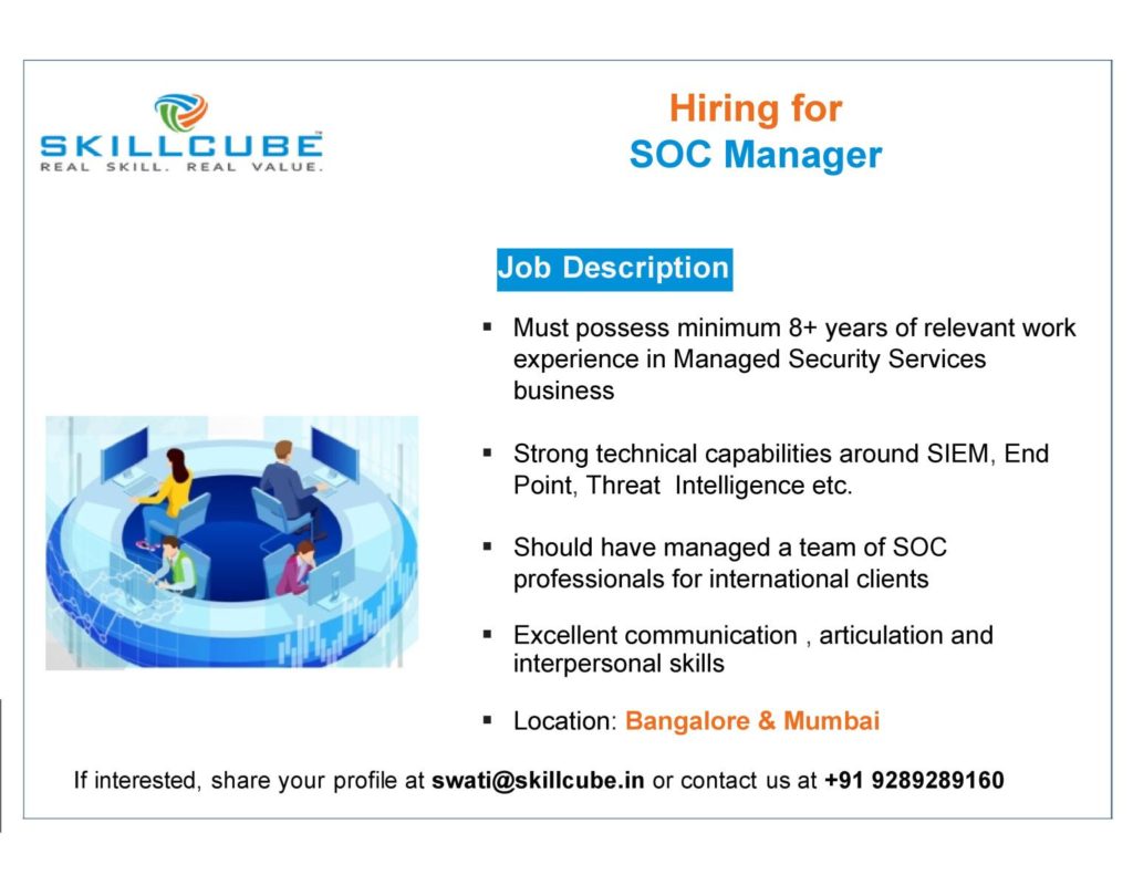 soc manager jobs