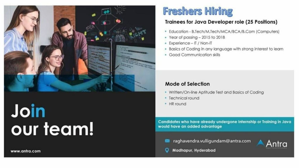 java fresher jobs